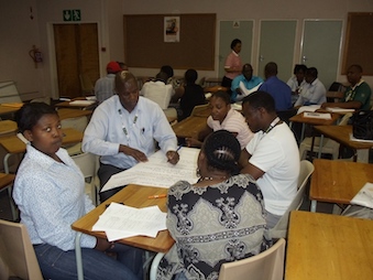 Court Interpretation participants doing groupwork